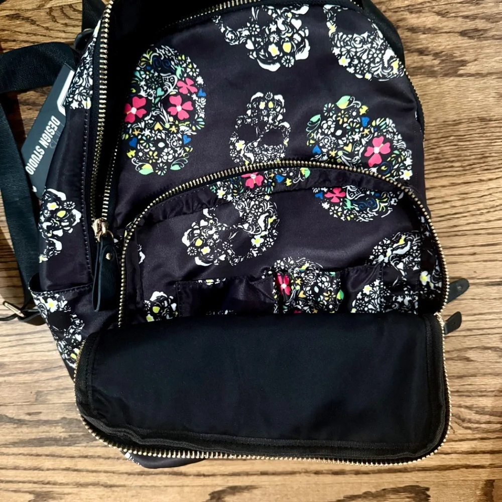 New Black Satin Medium Size BackPack